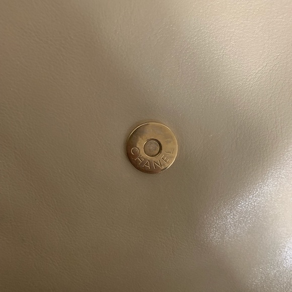 Chanel Beige Boho Leather Crossbody Satchel Messenger Bag Vintage AUTHENTIC - Picture 6 of 16